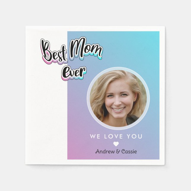 Beste Mutter je Serviette (Vorderseite)