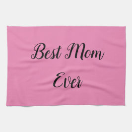 Beste Mutter je Text pink Geschirrtuch