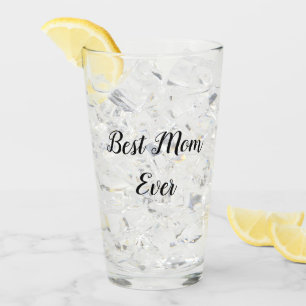 Beste Mutter je Text pink Glas