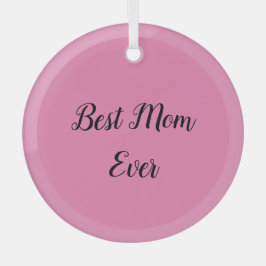 Beste Mutter je Text pink Ornament Aus Glas