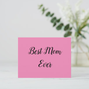 Beste Mutter je Text pink Postkarte