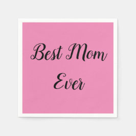 Beste Mutter je Text pink Serviette