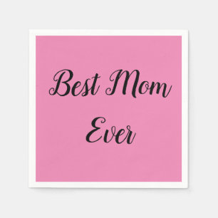 Beste Mutter je Text pink Serviette
