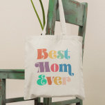 Beste Mutter je Vintag Retro-Drehbuch Mutter Tag Tragetasche<br><div class="desc">Best Mama Ever: eine einfache Tasche mit farbenfroher Retro-Typografie,  perfekt um den Muttertag oder jede andere Gelegenheit zu feiern.</div>