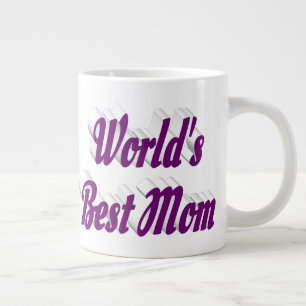 Beste Mutter lila halber Text Jumbo-Tasse