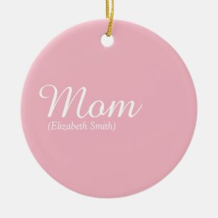 Beste Mutter, Mum, Mutter Definition Pink Schrift Keramik Ornament