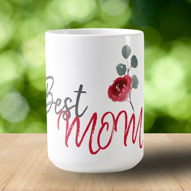 Beste Mutter Muttertag Wasserfarben-Blumen Kaffeetasse (Von Creator hochgeladen)
