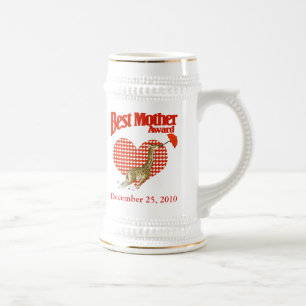 Beste Mutter Prämie Giraffe Stein mit Herz Bierglas