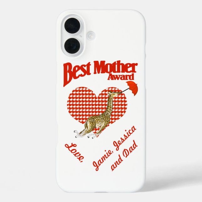Beste Mutter Prämie Keepake Giraffe Lover Case-Mate iPhone Hülle (Rückseite)
