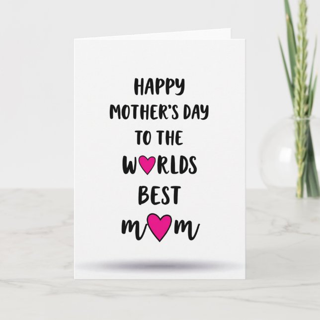 Beste-Mutter-Script-Typografie-Karte Karte (Vorderseite)