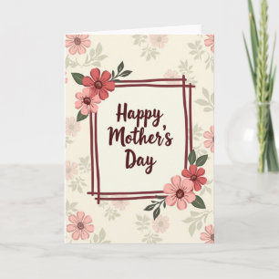 Beste-Mutter-Skizzierte-Blumen-Karte Karte