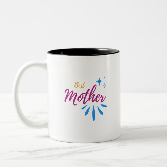 BESTE MUTTER-TASSE FÜR MUTTER ZWEIFARBIGE TASSE (Links)