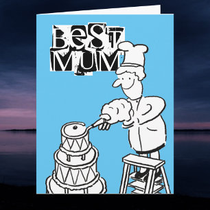 Beste-Mutter-Torte-Macher-Dekoriert-Riesen-Torte-G Karte