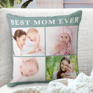 Beste Mutter überhaupt 4 Foto-Collage Sagegrün Ben Kissen