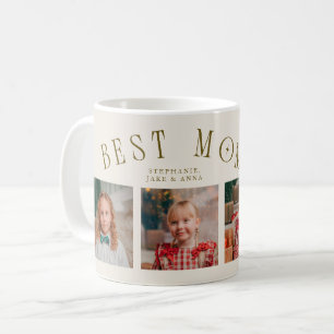 Beste Mutter überhaupt 4-Foto-Cream Muttertag  Kaffeetasse