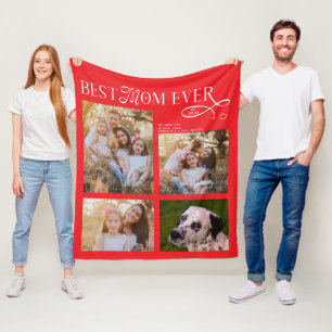 Beste Mutter überhaupt 4 Fotos Herz Geschenke zum Fleecedecke