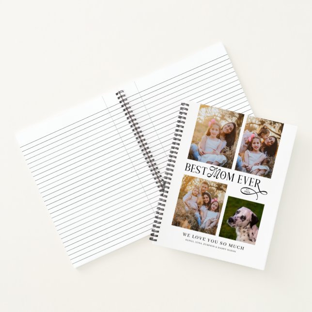 Beste Mutter überhaupt 4 Fotos Muttertag-Geschenke Notizbuch (Innenseite)