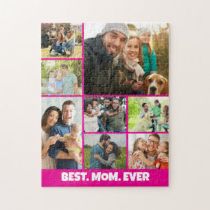 Beste Mutter überhaupt – 8-Foto-Collage-Rahmenvorl Puzzle