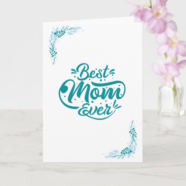 Beste Mutter überhaupt Benutzerdefiniert - Mit Lie Karte (Orchidee)