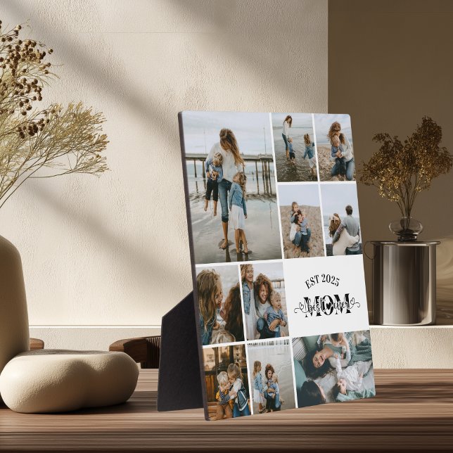 Beste Mutter überhaupt Benutzerdefinierte Fotocoll Fotoplatte (Von Creator hochgeladen)