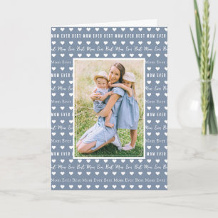 Beste Mutter überhaupt Blaues Foto Muttertag  Karte