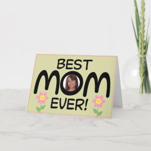 Beste Mutter überhaupt Dein Foto hier Feiertagskarte