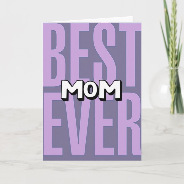 Beste Mutter überhaupt einfache Karte (Vorderseite)