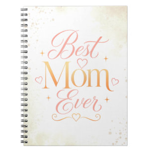 Beste Mutter überhaupt Elegante Pink-Gold-Typograf Notizblock
