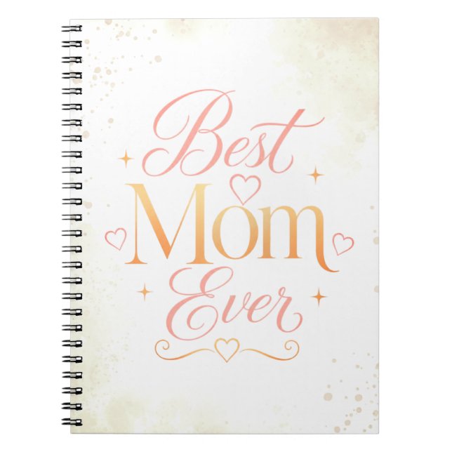 Beste Mutter überhaupt Elegante Pink-Gold-Typograf Notizblock (Vorderseite)