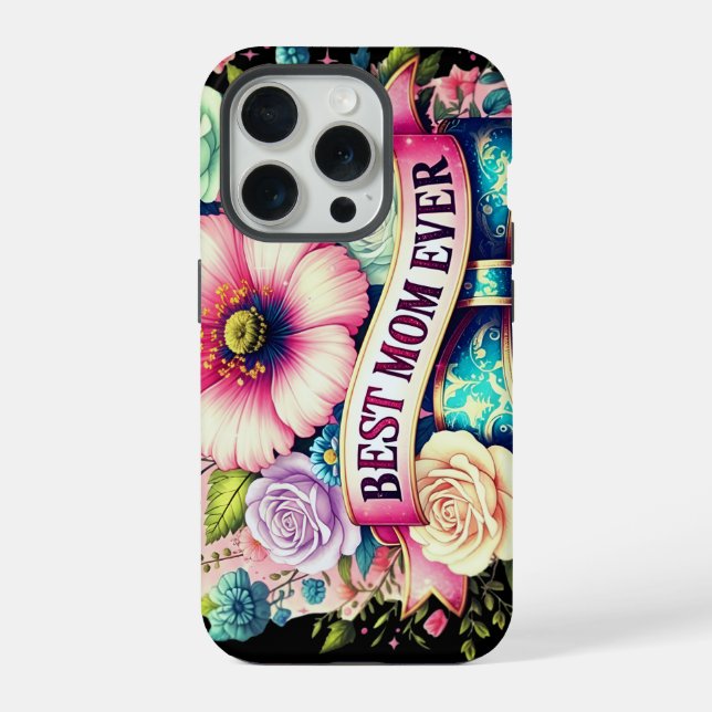 Beste Mutter überhaupt Floral iPhone-Hülle – Vinta iPhone Hülle (Rückseite)