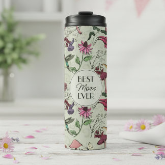 Beste Mutter überhaupt Floraler Kolibri Thermosbecher