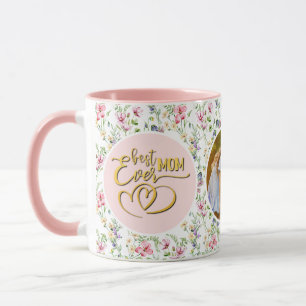Beste Mutter überhaupt Florales Foto Muttertag Tasse