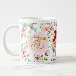 Beste Mutter überhaupt Florales Foto Muttertags-Ta Jumbo-Tasse