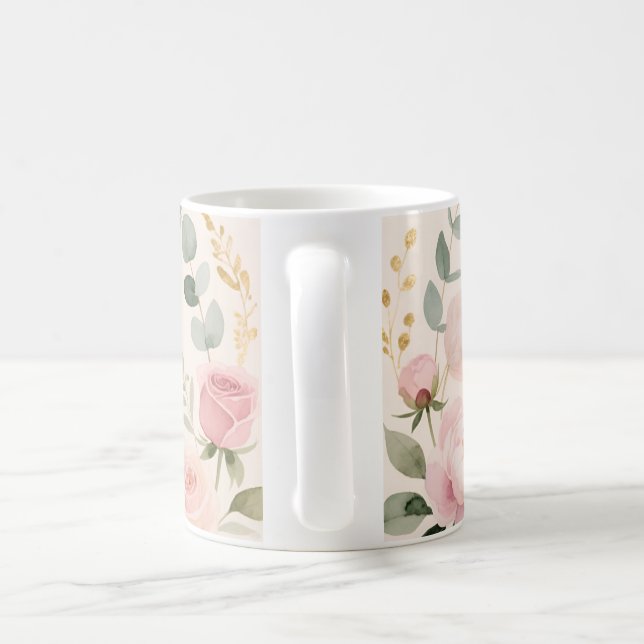 Beste Mutter überhaupt Florales Gesigndesign Kaffeetasse (Henkel)
