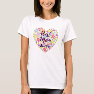 Beste Mutter überhaupt Florales Herz Süßes Muttert T-Shirt