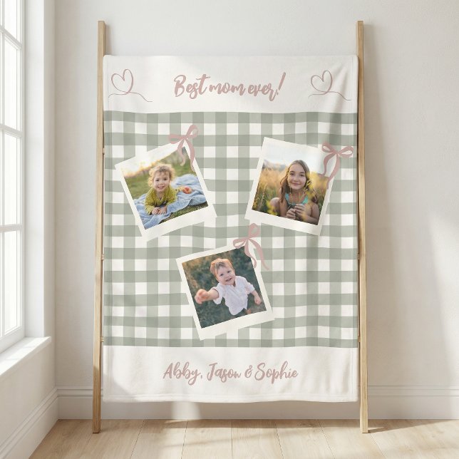 Beste Mutter überhaupt Foto-Collage Fleecedecke (Von Creator hochgeladen)