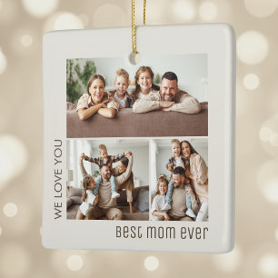 Beste Mutter überhaupt Foto-Collage Muttertag Keramikornament
