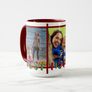 Beste Mutter überhaupt Foto-Collage personalisiert Tasse