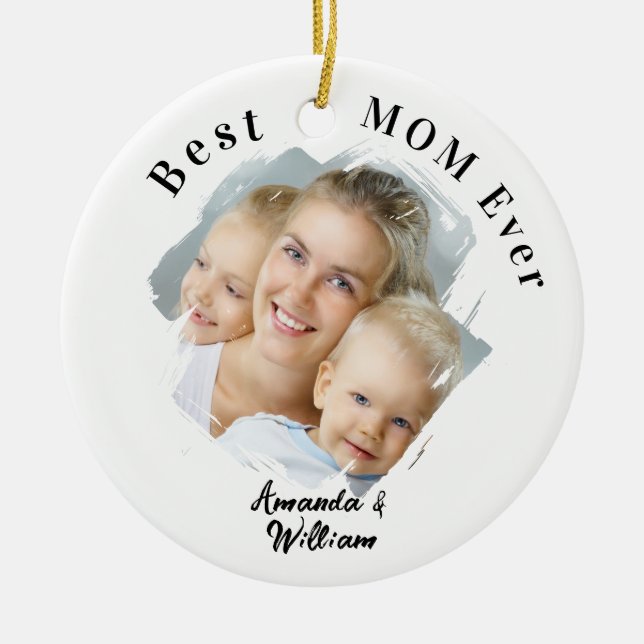 Beste Mutter überhaupt Foto  Keramik Ornament (Vorne)