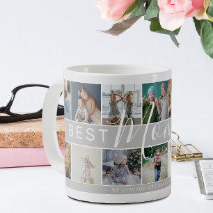 'Beste Mutter überhaupt' Fotocollage Muttertagsg Kaffeetasse