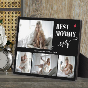 Beste Mutter überhaupt Fotocollage schwarz Fotoplatte