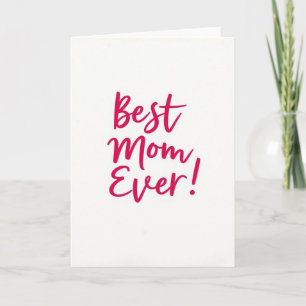 Beste Mutter überhaupt Fuchsia-Schriftkarte Karte