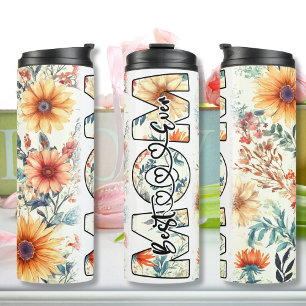 Beste Mutter überhaupt gelbe Blumen Thermosbecher