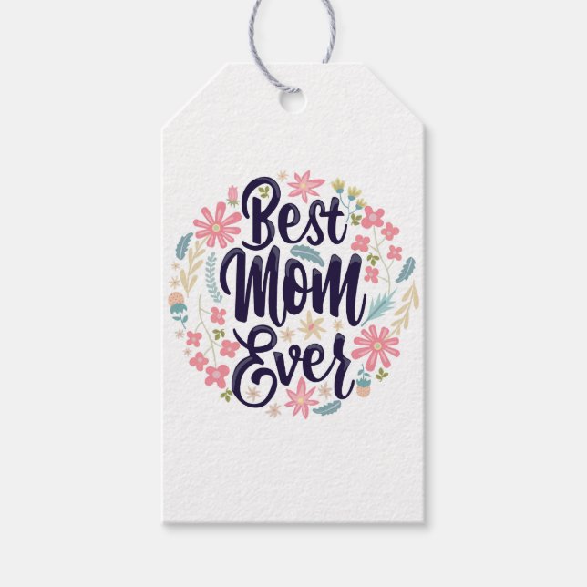 Beste Mutter überhaupt Geschenkanhänger (Vorderseite)