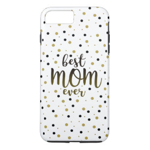 Beste Mutter überhaupt, Gold- und schwarze Konfett Case-Mate iPhone Hülle