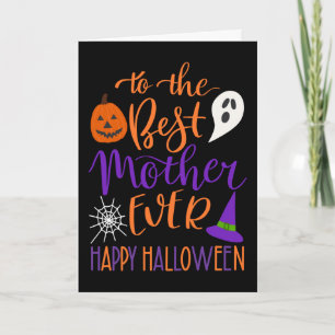 Beste Mutter überhaupt Halloween in Orange und Lil Karte