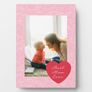 Beste Mutter überhaupt Herz Foto Floral Fotoplatte