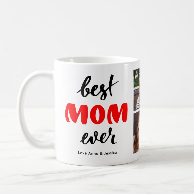 Beste Mutter überhaupt, individuelle Fotocollage z Kaffeetasse (Links)
