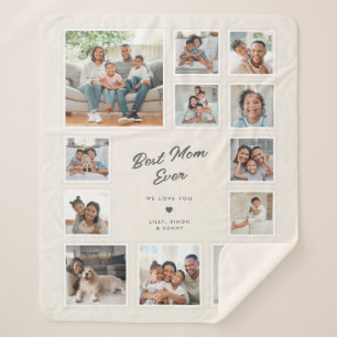 Beste Mutter überhaupt Individuelles Fotocollage Sherpadecke