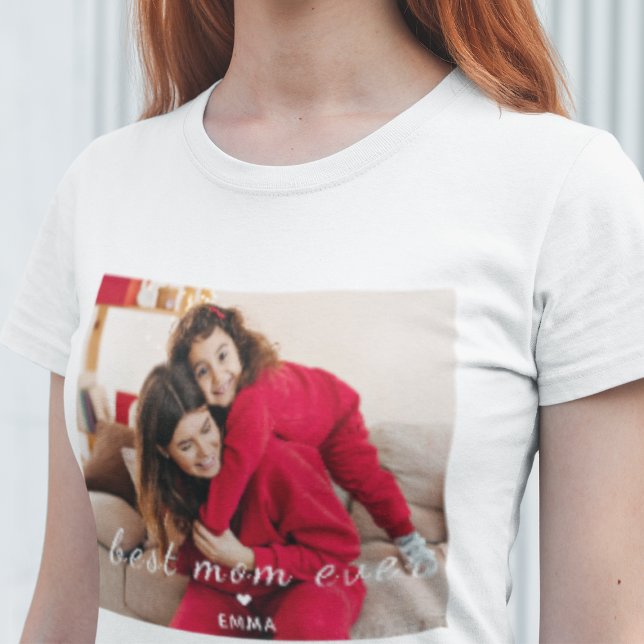 Beste Mutter überhaupt l Benutzerdefinierte Foto-  T-Shirt (Von Creator hochgeladen)